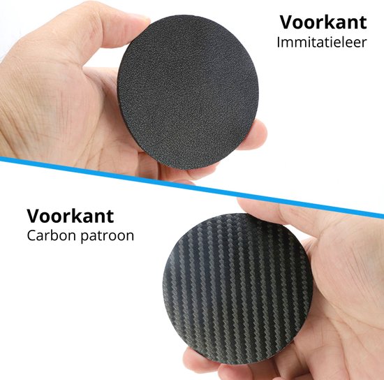 Set van 2 Bekerhouder Inleggers - Carbon Look - Geschikt voor alle automerken/ universeel - Carbon Bekerhouders Onderzetters - Auto Accessoires