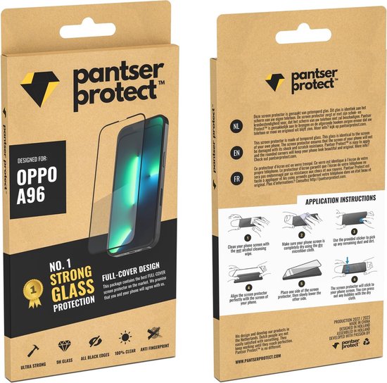 Pantser Protect™ Glass Screenprotector Geschikt voor OPPO A96 - Case Friendly - Premium Pantserglas - Glazen Screen Protector