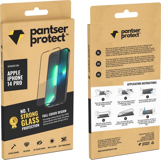 Pantser Protect™ Glass Screenprotector Geschikt voor iPhone 14 Pro - Case Friendly - Premium Pantserglas - Glazen Screen Protector