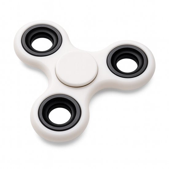 Fidget Spinner Wit - Langdurige spin - Stressverlichter voor Kinderen & Volwassenen - Anti Stress Speelgoed - Hand Spinner - Concentratie Speelgoed - Compact Formaat - Kunststof