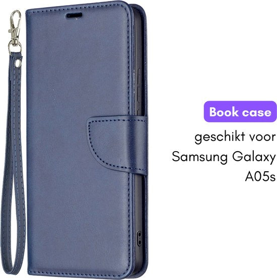 Hoesje Blauw geschikt voor Samsung Galaxy A05s - Portemonnee Book Case - Boekje Met Kaarthouder / Pasjeshouder en Magneetsluiting - Booklet - Wallet Beschermhoes - Telefoonhoesje
