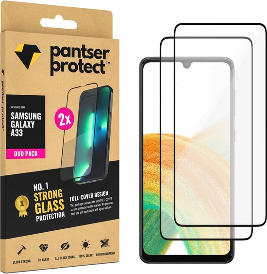 DUO-PACK - 2x Pantser Protect™ Glass Screenprotector Geschikt voor Samsung Galaxy A33 5G - Case Friendly - Premium Pantserglas - Glazen Screen Protector