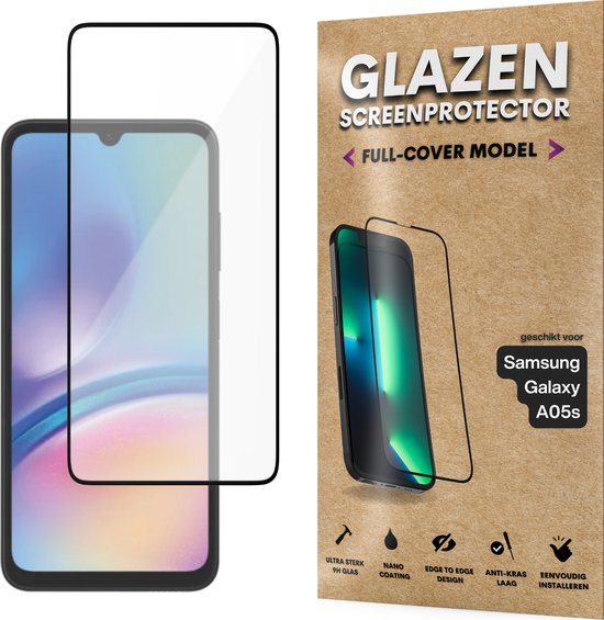 Screenprotector - Geschikt voor Samsung Galaxy A05 S - Gehard Glas - Full Cover Tempered Glass - Case Friendly - 5 Pack