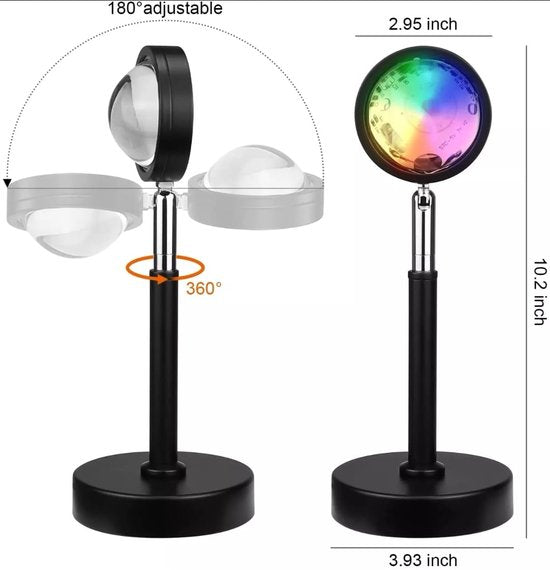 Sunset Lamp - Projector - Nachtlamp - Sfeerverlichting - Tiktok lamp - Fotografie Sfeerlicht