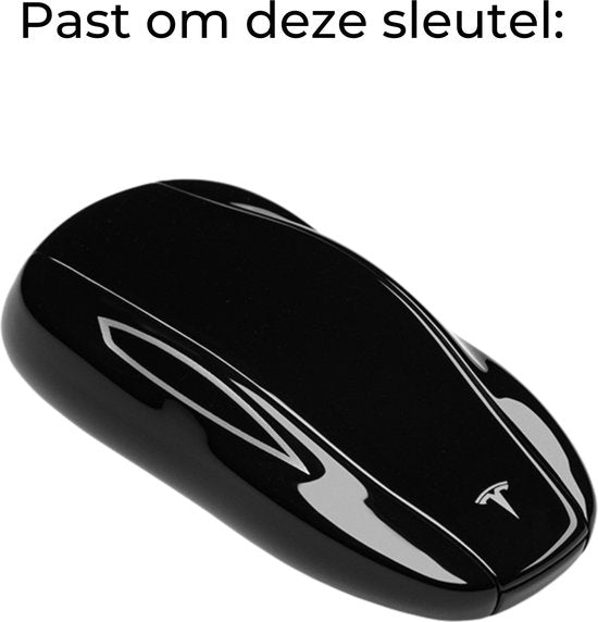 Zachte TPU Sleutelcover - Zwart Goud Metallic - Sleutelhoesje Geschikt voor Tesla Model 3 / Model S / Model Y - Flexibele Sleutel Cover - Hoesje - Auto Accessoires