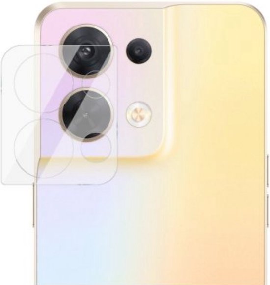 3 in 1 Set Geschikt voor OPPO Reno8 / Reno 8 - Transparant Hoesje + Screenprotector + Cameraprotector - Doorzichtige Shockproof TPU Case - Tempered Glass Screen Protector - Glazen Camerabeschermer - Set van 3