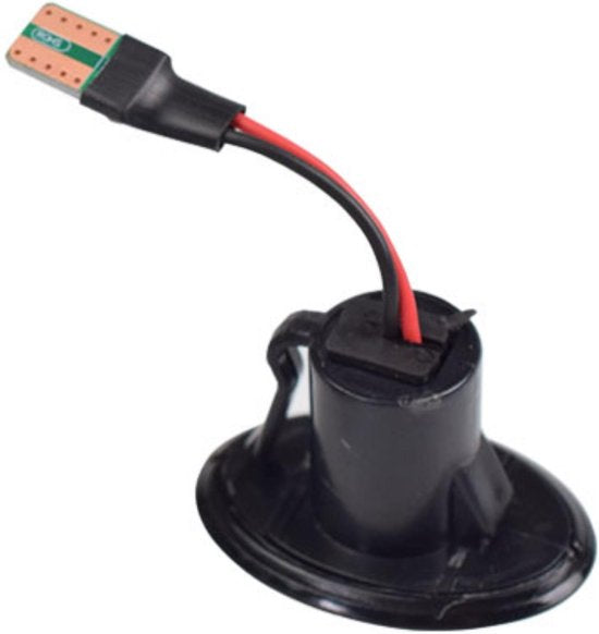 Dynamische LED Richtingaanwijzers (Smoked) - Geschikt voor Fiat 500 / Abarth 500 & 595 / Ford KA - Plug & Play Knipperlichten Zijkant - Set van 2 Knipperlichten met LED streep - Flowing Water Effect