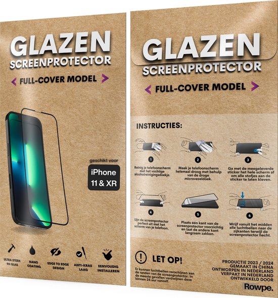 Screenprotector - Geschikt voor iPhone 11 / XR - Gehard Glas - Full Cover Tempered Glass - Case Friendly