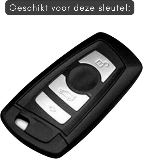 Luxe Alcantara Sleutelcover - Sleutelhoesje Geschikt voor BMW 1 serie / 3 serie / 5 Serie / 7 Serie / X1 / X3 / X4 / X5 / F20 / F30 / F31 / F34 / M - Alcantara Look - Zacht Sleutel Hoesje - Met Hanger - Auto Accessoires