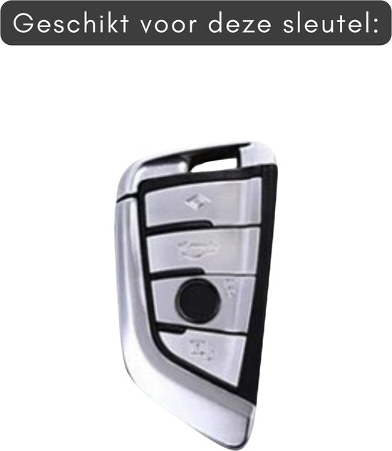 Luxe Alcantara Sleutelcover - Sleutelhoesje Geschikt voor BMW 1 serie / 3 serie / 5 Serie / 7 Serie / X1 / X3 / X4 / X5 / F16 / G20 / G30 / F11 / M - Alcantara Look - Zacht Sleutel Hoesje - Met Hanger - Auto Accessoires