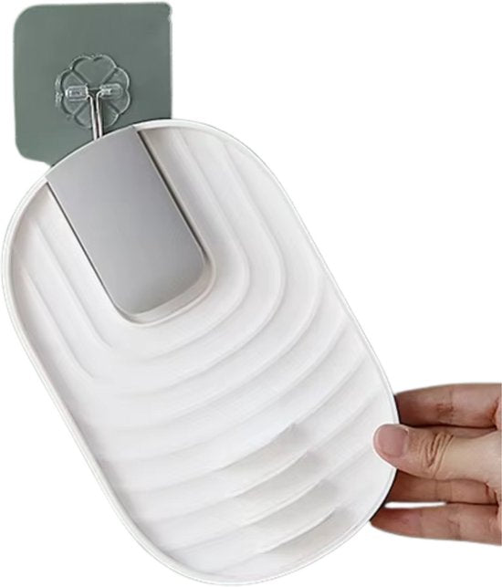 Lepelhouder - Pannendekselhouder - Spatelhouder - Keukengereihouder - Keuken opslagrek - Keukenaccesoires - Organizer - Silicone - Makkelijk Te Reinigen - Hygienisch - Wit