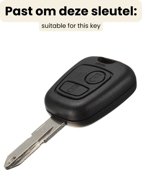 Zachte TPU Sleutelcover - Sleutelhoesje Geschikt voor Toyota Aygo / Citroën C1 / Peugeot 107 / 206 / 207 / 306 / 307 / 406 / 407 - Paars - Paarse Key Cover - Auto Accessoires