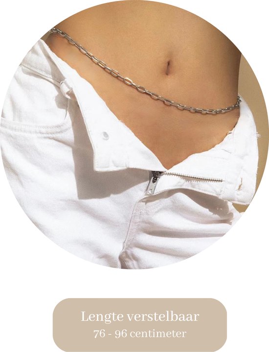 Belly Chain - Zilver - Buikketting Zilverkleurig - Zomerse Tailleketting - Heupketting Dames - Buik Ketting