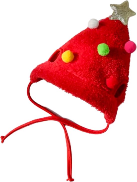 Kerstpakje Hond - Maat L - 2-Delig Hondenkostuum Rood - Met Muts en Slabbetje - Hondenpakje Kerst - Kerstpak voor Honden - Honden Verkleed Kostuums - Kerstkostuum - Hondenkleding