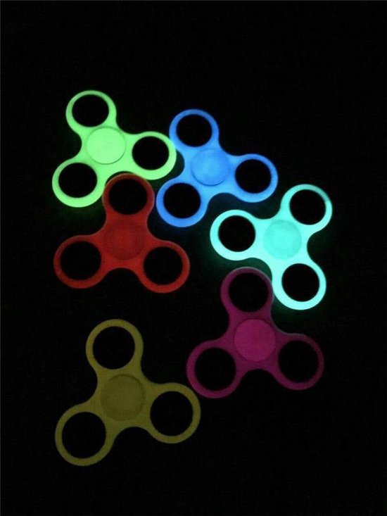 Amigo Fidget Spinner Glow In The Dark Roze 7 X 7 Cm