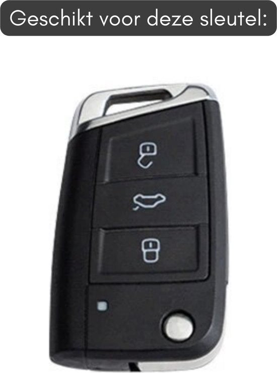 Sleutelcover - Army Look - Sleutelhoesje Geschikt voor Volkswagen Golf / Tiguan / Seat Leon / Ateca / Ibiza - Skoda Kodiaq / Octavia / Karoq - Hard Shell Key Cover - Auto Accessoires
