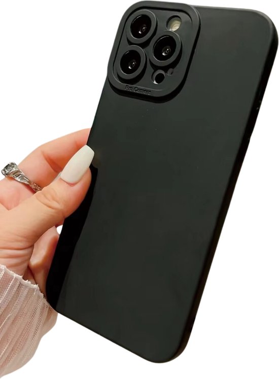 Set van 2 Hoesjes - Geschikt voor iPhone 15 Pro - Extra Stevig Camera Bumper - Zwart en Groen - Soft Touch TPU Case - Set van Twee Hoesjes