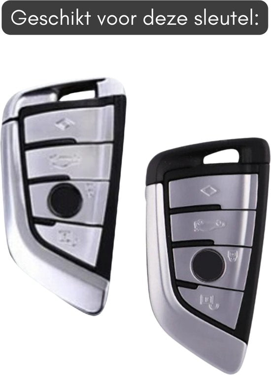 Premium Sleutelcover - Gloss Carbon Look - Sleutelhoesje Geschikt voor Sleutelhoesje Geschikt voor BMW 1 serie / 3 serie / 5 Serie / 7 Serie / X1 / X3 / X4 / X5 / F16 / G20 / G30 / F11 / M - Key Cover - Auto Accessoires