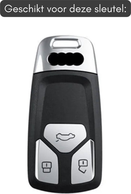 Zachte TPU Sleutelcover - Geschikt voor Audi A4 / A5 / A6 / A7 / S4 / S5 / S6 / Q5 / TT / RS - Donkergroen met Goud - Sleutel Hoesje Cover - Auto Accessoires