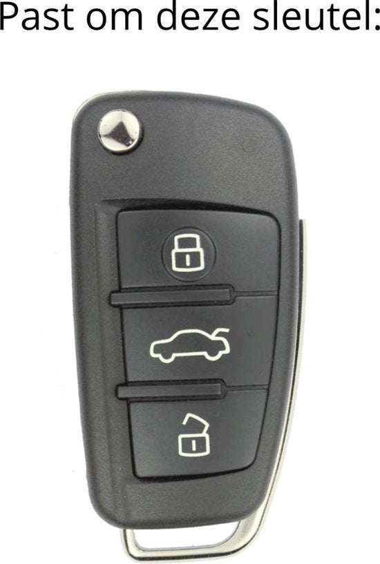 Zachte TPU Sleutelcover - Sleutelhoesje Geschikt voor Audi A1 / A3 / A5 / A6 / Q3 / Q5 / S3 / S5 / RS - Marmer Groen Goud - Sleutel Hoesje Cover - Auto Accessoires