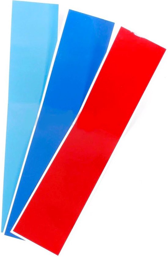 Auto Kleuren Stickers - Set van 3 - Striping Wrap voor Grill, Zijspiegels en Skirts - Autostickers - universeel/alle automerken - Auto Accessoires Stickers