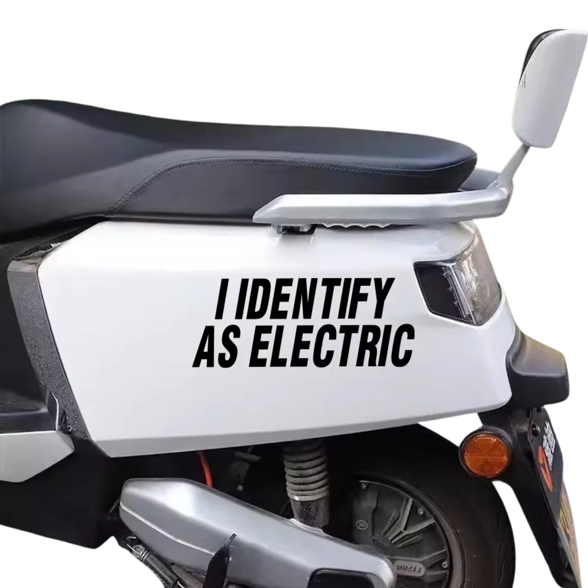 Auto Sticker - I IDENTIFY AS ELECTRIC - Zwart - 1 Meme Sticker - Hoogwaardig Vinyl - Autostickers Wrap Folie - Universeel - Embleem - Auto Accessoires