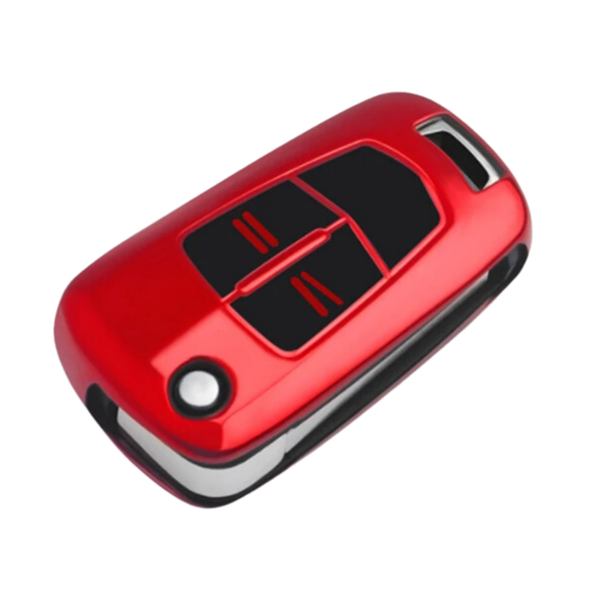 Zachte TPU Sleutelcover - Geschikt voor Opel Astra J / Corsa D / Insignia / Vectra / Zafira - Rood Glossy - Sleutel Hoesje Cover - Auto Accessoires