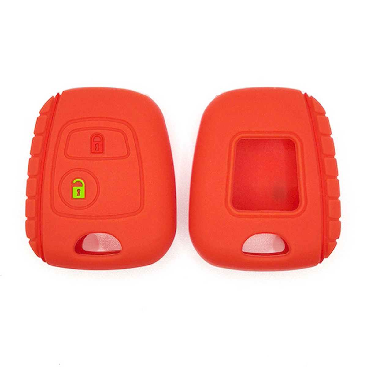 Siliconen Sleutelcover - Geschikt voor Toyota Aygo / Citroën C1 / Peugeot 107 - Rood Sport - Sleutel Hoesje Cover Geschikt voor Peugeot 107 / 107 / 206 / 207 / 306 / 307 / 406 / 407 - Auto Accessoires