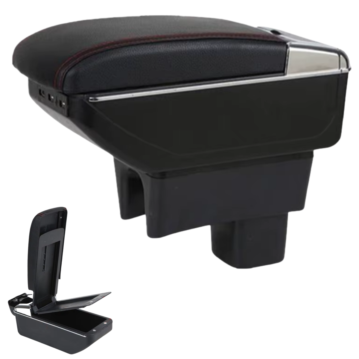 Multifunctionele Armsteun - Geschikt voor Suzuki Swift 2005 - 2026 - 1 USBC & 2 USB Aansluitingen - Opbergvakken - Armleuning - Middenconsole - Bekerhouder