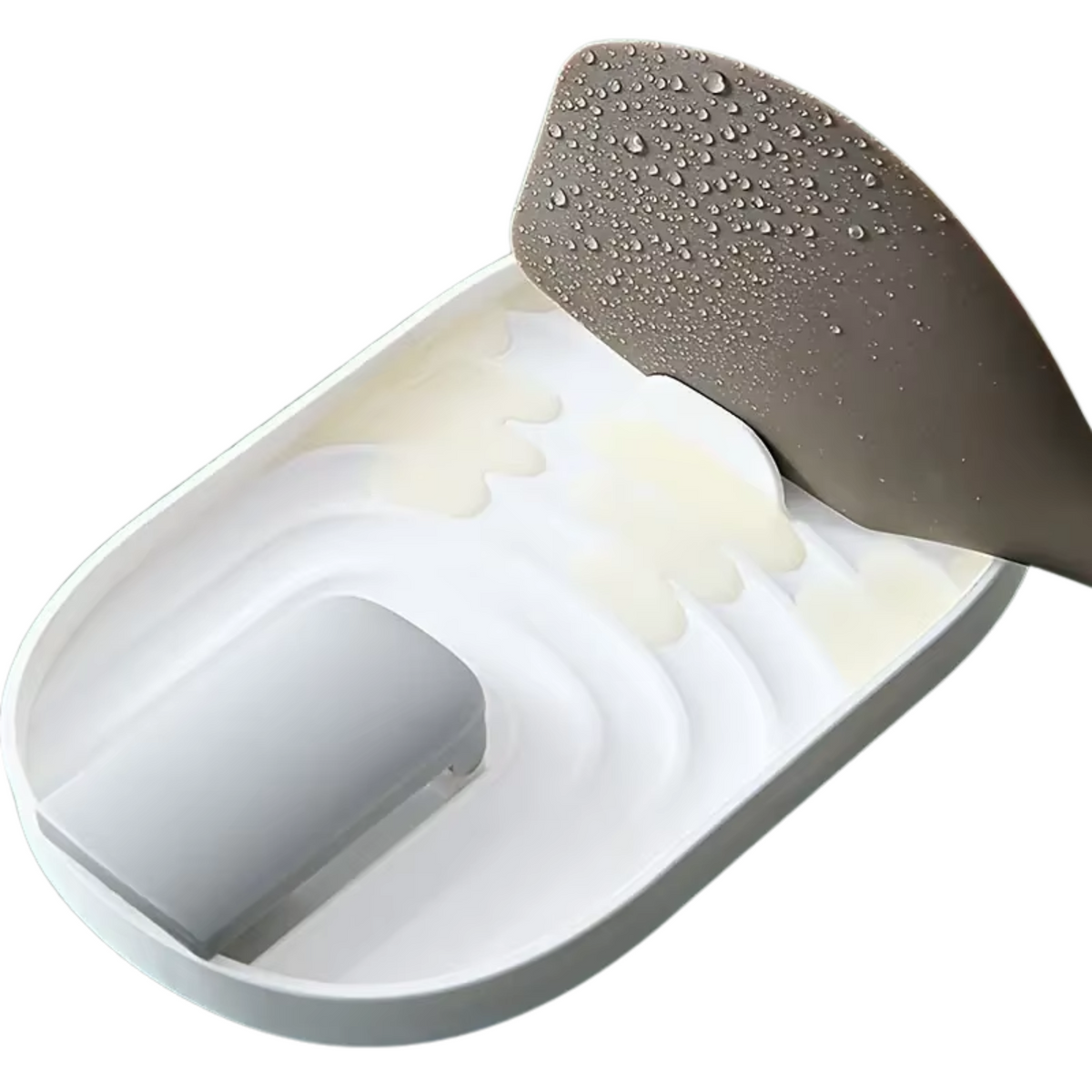 Lepelhouder - Pannendekselhouder - Spatelhouder - Keukengereihouder - Keuken opslagrek - Keukenaccesoires - Organizer - Silicone - Makkelijk Te Reinigen - Hygienisch - Wit