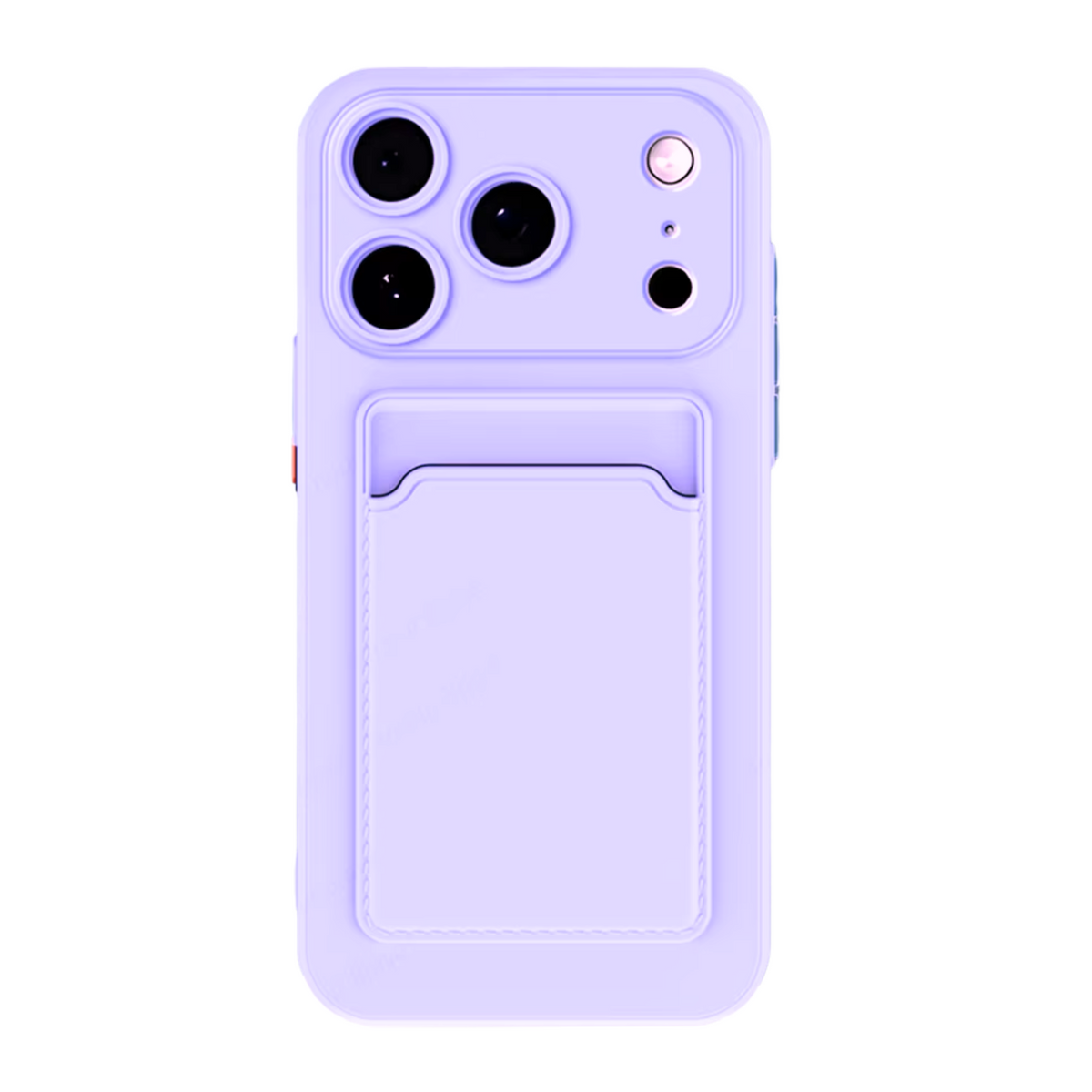 Hoesje Geschikt voor Apple iPhone 17 Pro Max - Stevig TPU - Met Kaarthouder - Lila/ Paars - Shockproof Case met Pasjeshouder - TPU Hoes Met Vakje Voor Pasje - Card Case Back Cover