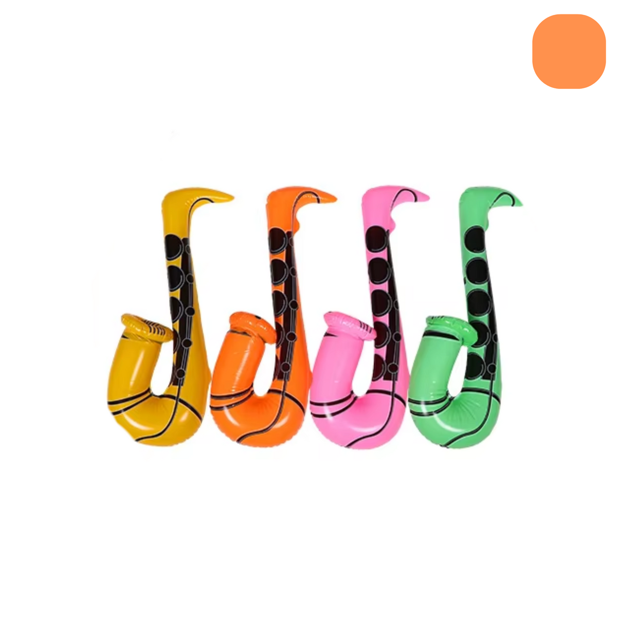 Opblaasbare Saxofoon Oranje - Feest Accessoire - Zwembad Opblaas Speelgoed