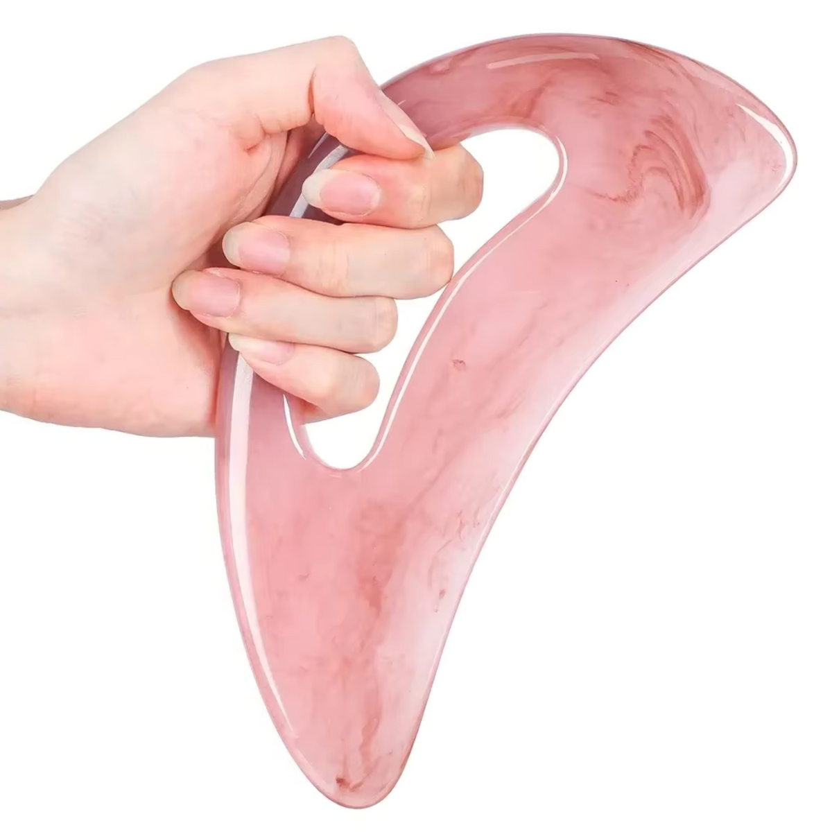 Set Van 2 - Grote Gua Sha Met Handvat - Gua Sha Voor Het Gezicht - Massage Gereedschap - Anti Cellulite - Spa Acupunctuur - Roze