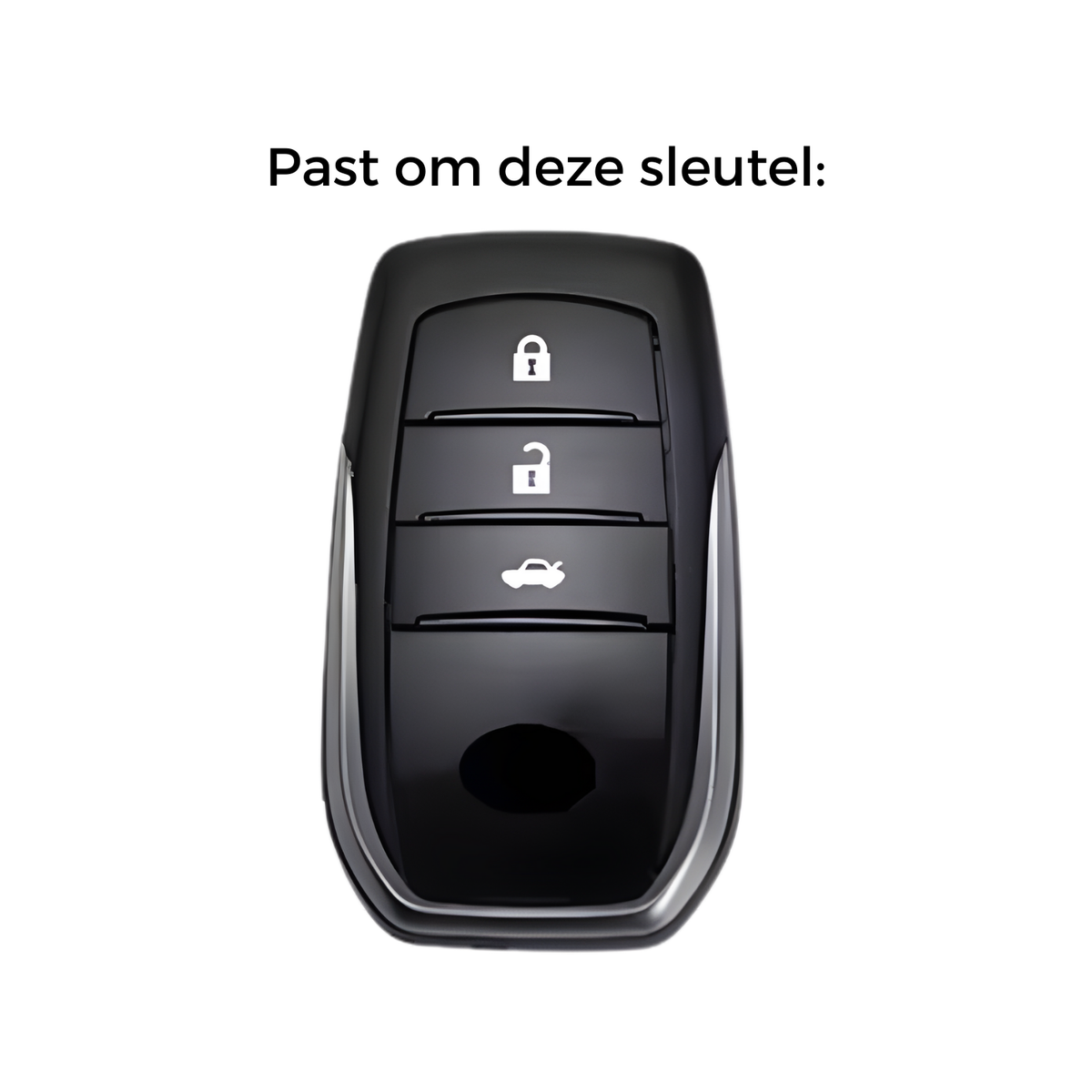 Zachte TPU Sleutelcover - Sleutelhoesje Geschikt voor Toyota Yaris Cross / Hilux / Innova / Fortuner / Camry / Land Cruiser 200 / Land Cruiser 300 / Prado / Crown / TLK 200 - Space Grey - Key Cover - Auto Accessoires