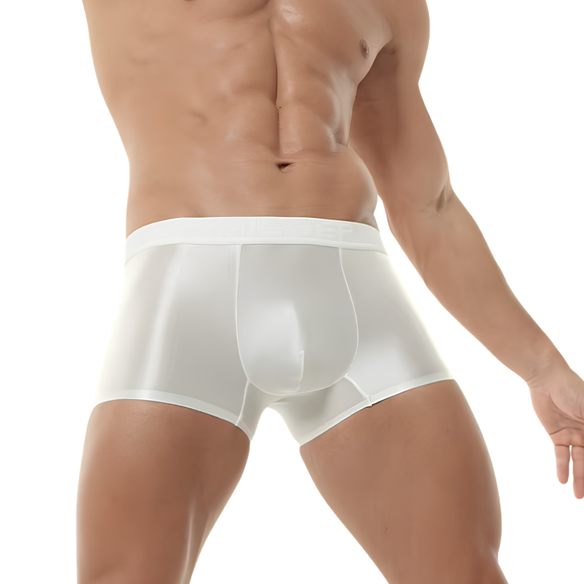 Sexy Witte Boxershort - Wit Satijn - Heren Boxer - Mannen Onderbroek - Lingerie Voor Mannen - Comfortabel Ondergoed - Maat M