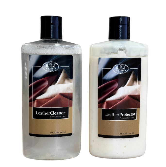 Royal Leather Care - Leathercleaner 250ml + Leatherprotector 250ml