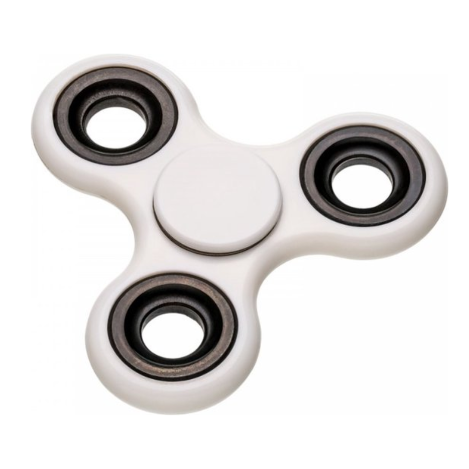 Fidget Spinner Wit - Langdurige spin - Stressverlichter voor Kinderen & Volwassenen - Anti Stress Speelgoed - Hand Spinner - Concentratie Speelgoed - Compact Formaat - Kunststof