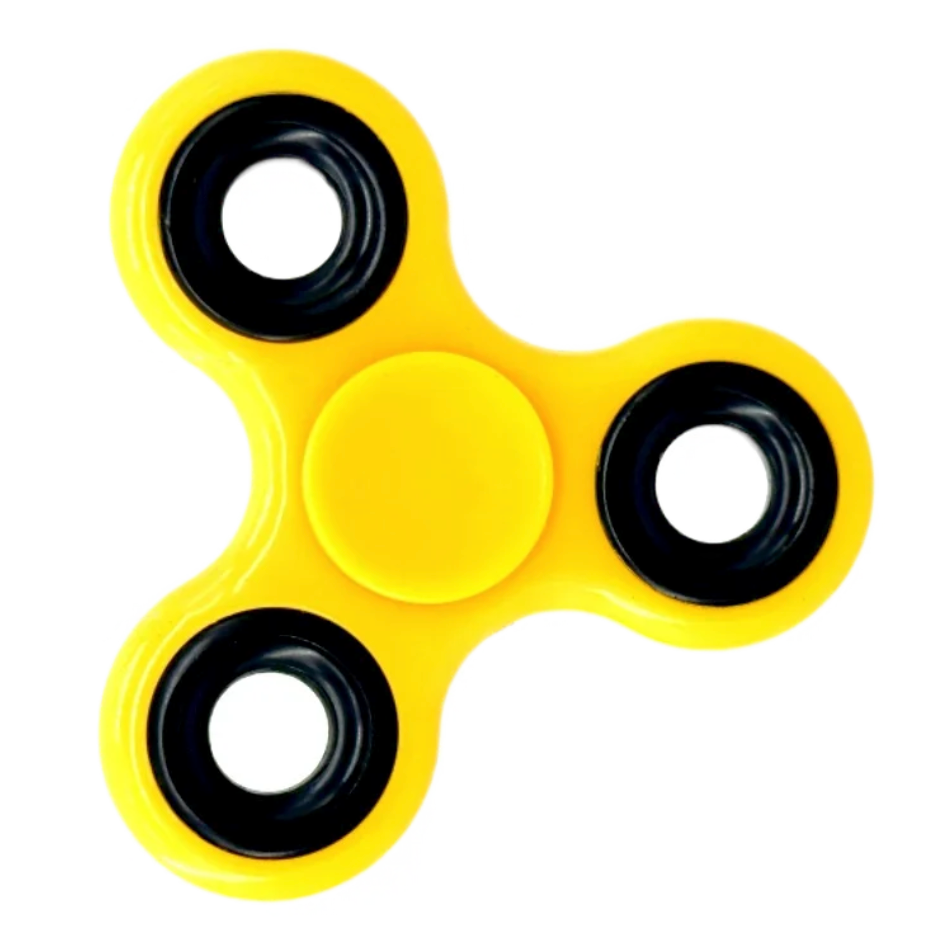 Fidget Spinner Geel - Langdurige spin - Stressverlichter voor Kinderen & Volwassenen - Anti Stress Speelgoed - Hand Spinner - Concentratie Speelgoed - Compact Formaat - Kunststof