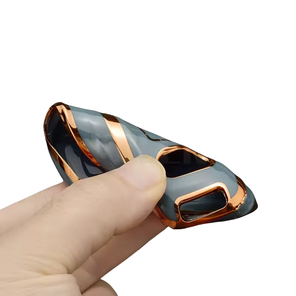 Zachte TPU Sleutelcover - Sleutelhoesje Geschikt voor Audi A3 / A4 / B9 / A6 / C8 / A7 / S7 / 4K / A8 / D5 / S8 / Q7 / Q8 / SQ8 / E-tron / 2018 / 2019 / 2020 / 2021 / 2022  - Groen met Goud - Key Cover - Auto Accessoires