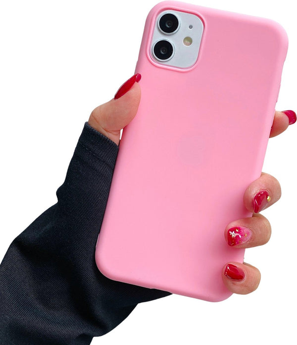 Soft Touch Hoesje - Geschikt voor Apple iPhone 11 - Roze - Stevig Shockproof TPU Materiaal - Zachte Coating - Siliconen Feel Case - Back Cover