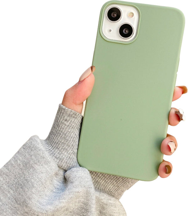 Soft Touch Hoesje - Geschikt voor Apple iPhone 14 - Lichtgroen - Stevig Shockproof TPU Materiaal - Zachte Coating - Siliconen Feel Case - Back Cover Groen