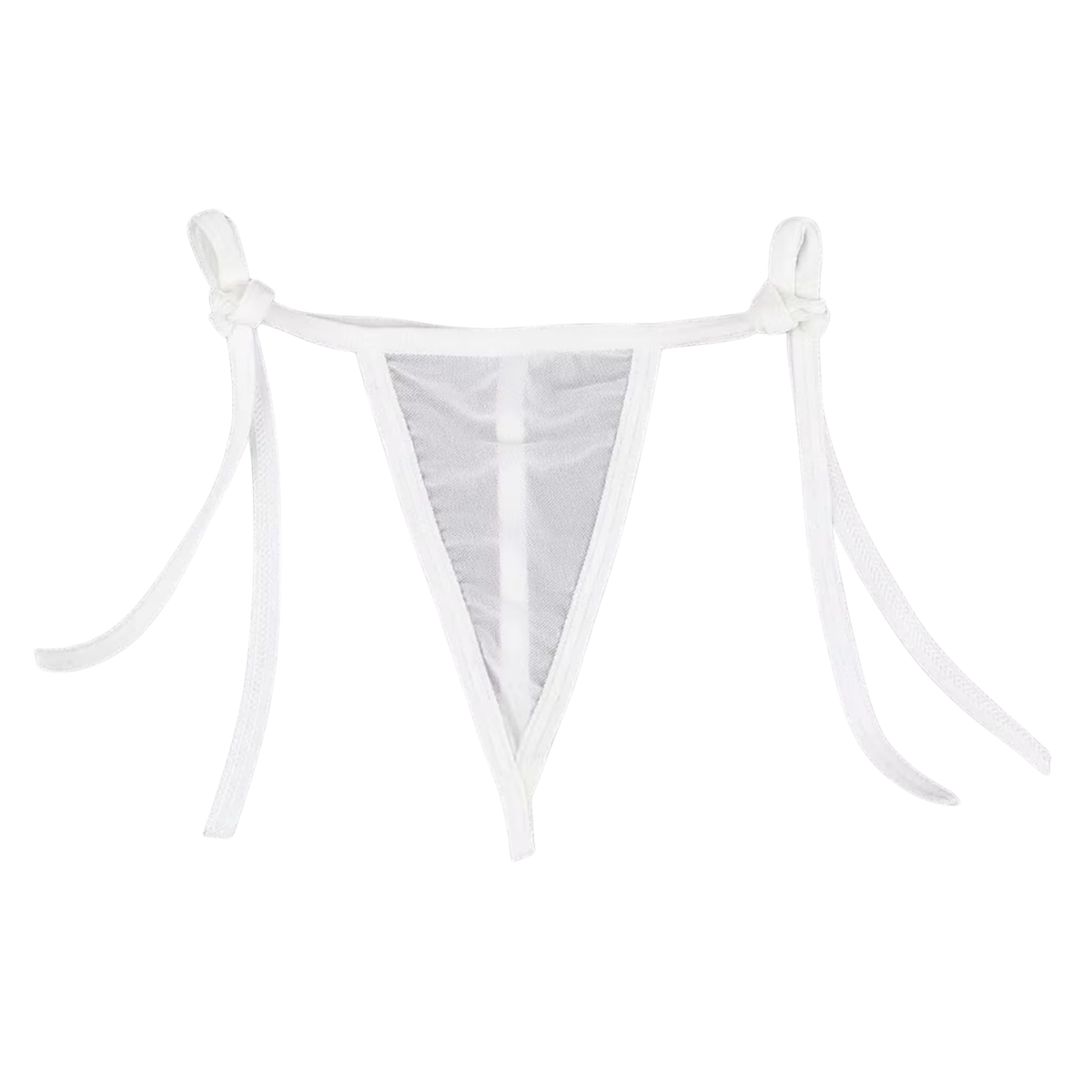Sexy Dames Lingerieset – Wit - Mini Lingerie Set – Tweedelige Lingerie Set - Halter Bralette Zonder Beugel - Micro String - Met Verstelbare Bandjes - Ondergoed Voor Vrouwen - Maat S