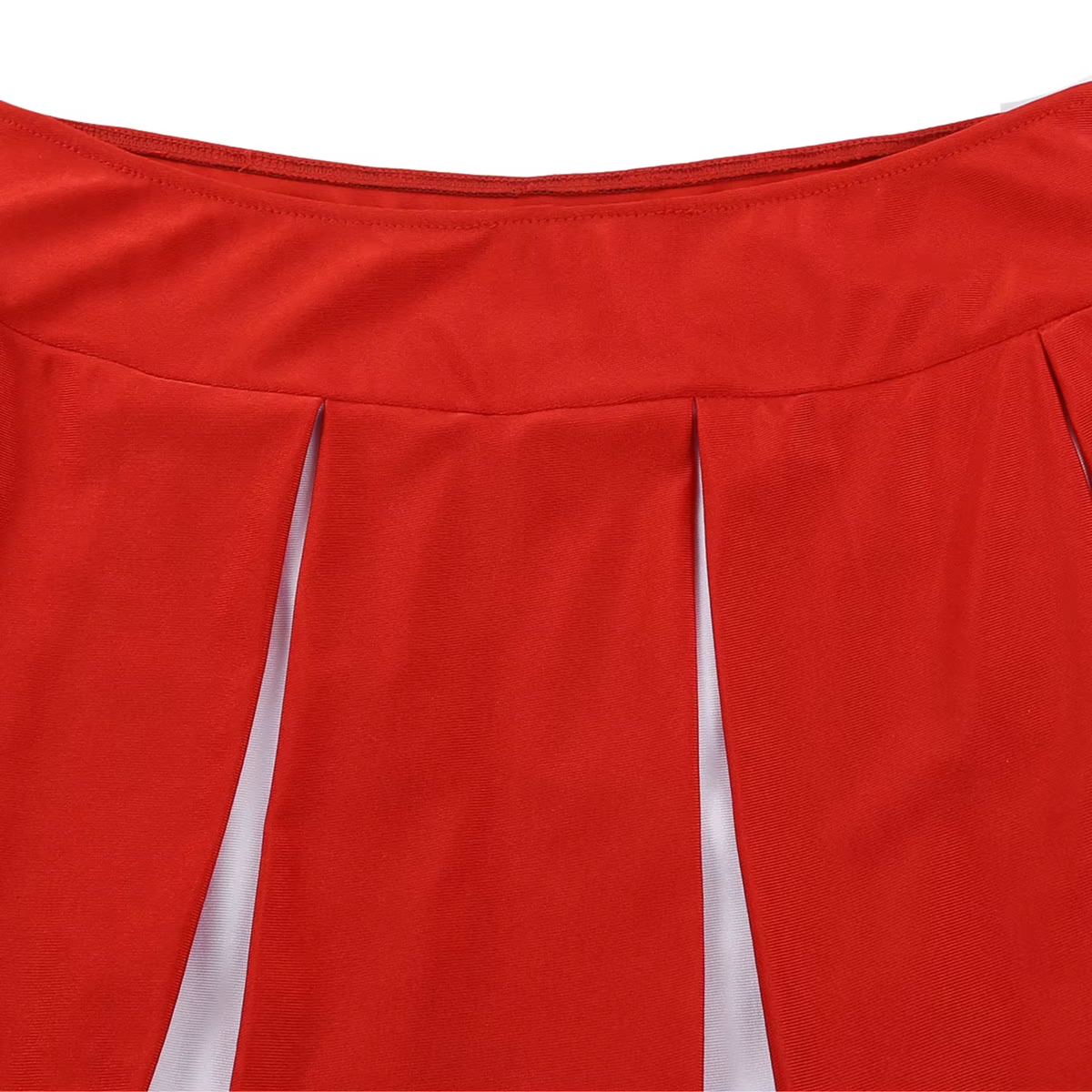 Sexy Cheerleader Kostuum - 2-delig Rood Verkleedpakje - Rokje & Korte Top Met Open Rug - Rollenspel / Cosplay - Lingerie Ondergoed voor Dames - Maat L