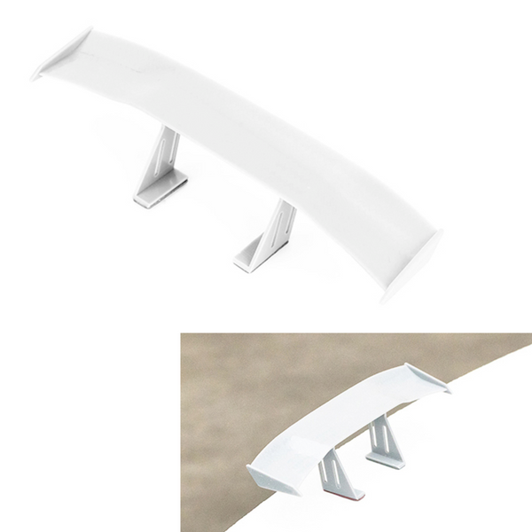 Grappige Mini Auto Spoiler - Wit Carbon Look - Universeel Fun Accessoire - Zelfklevende Dakspoiler - Tuning - Geschikt voor Alle Automerken / Universeel / JDM