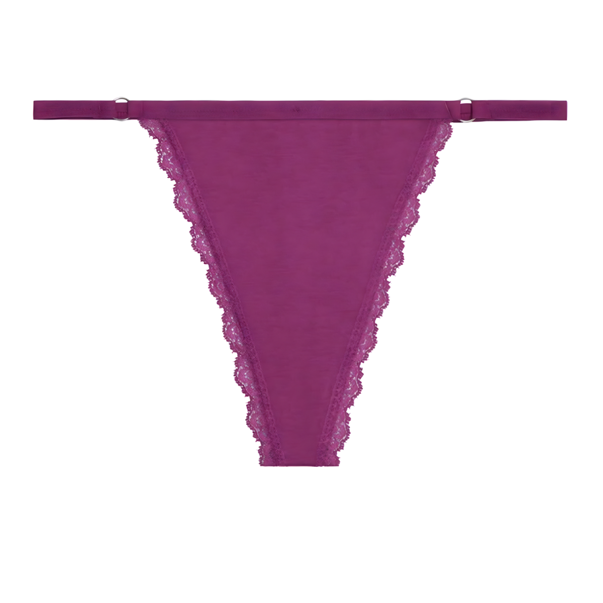 4 Pack - Sexy Roze Dames String - Katoen Ondergoed - Kant & Smalle Bandjes - Dames Lingerie / Onderbroek / Slip Set - Maat L