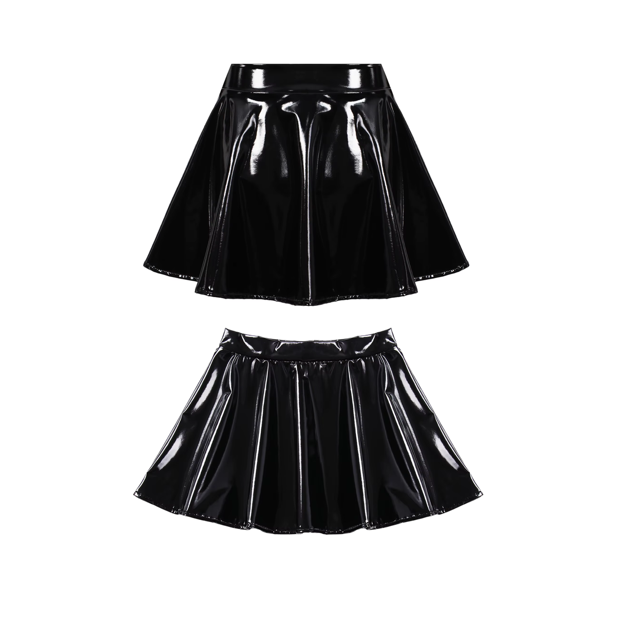 Latex-look Rok Zwart - Sexy Erotisch Rokje - Imitatie Leder - Sexy Lingerie - Cosplay - Glanzend Dames Rokje - Maat 2XL/XXL