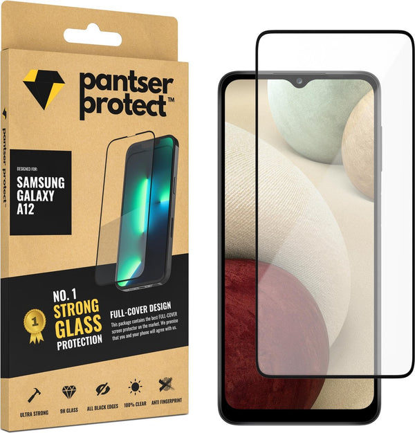 [EOL] Pantser Protect™ Glass Screenprotector Geschikt voor Samsung Galaxy A12 - Case Friendly - Premium Pantserglas - Glazen Screen Protector