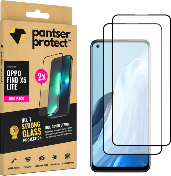 [EOL] DUO-PACK - 2x Pantser Protect™ Glass Screenprotector Geschikt voor OPPO Find X5 Lite - Case Friendly - Premium Pantserglas - Glazen Screen Protector
