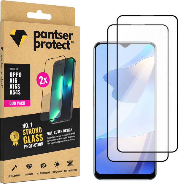 [EOL] DUO-PACK - 2x Pantser Protect™ Glass Screenprotector Geschikt voor OPPO A16 / A16S / A54S - Case Friendly - Premium Pantserglas - Glazen Screen Protector