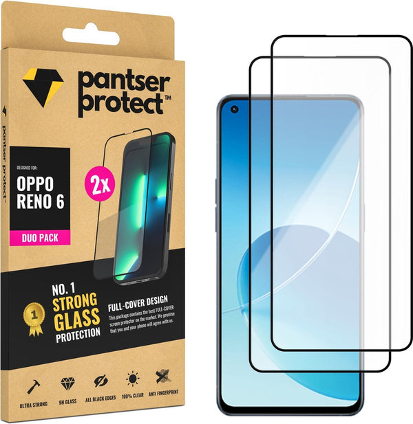 [EOL] DUO-PACK - 2x Pantser Protect™ Glass Screenprotector Geschikt voor OPPO Reno 6 - Case Friendly - Premium Pantserglas - Glazen Screen Protector